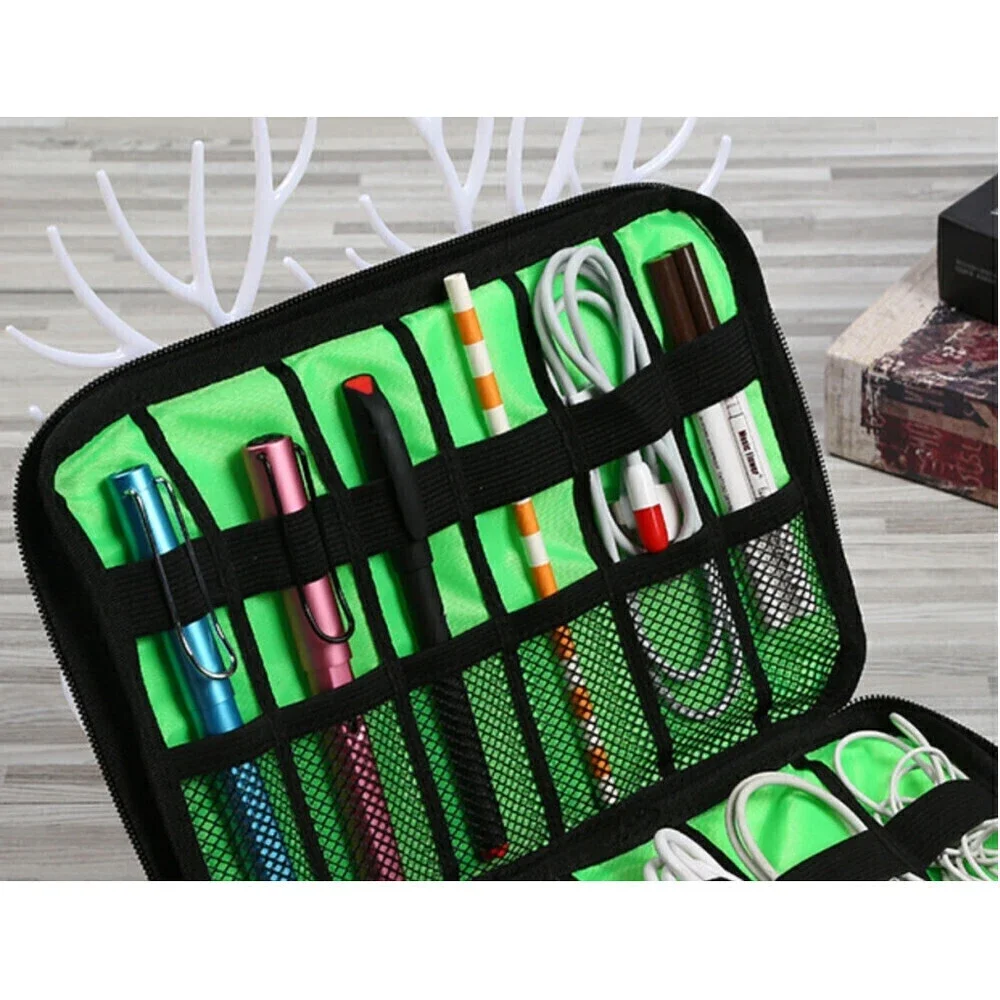 Electronic Device Storage Case In Camoflauge Blue